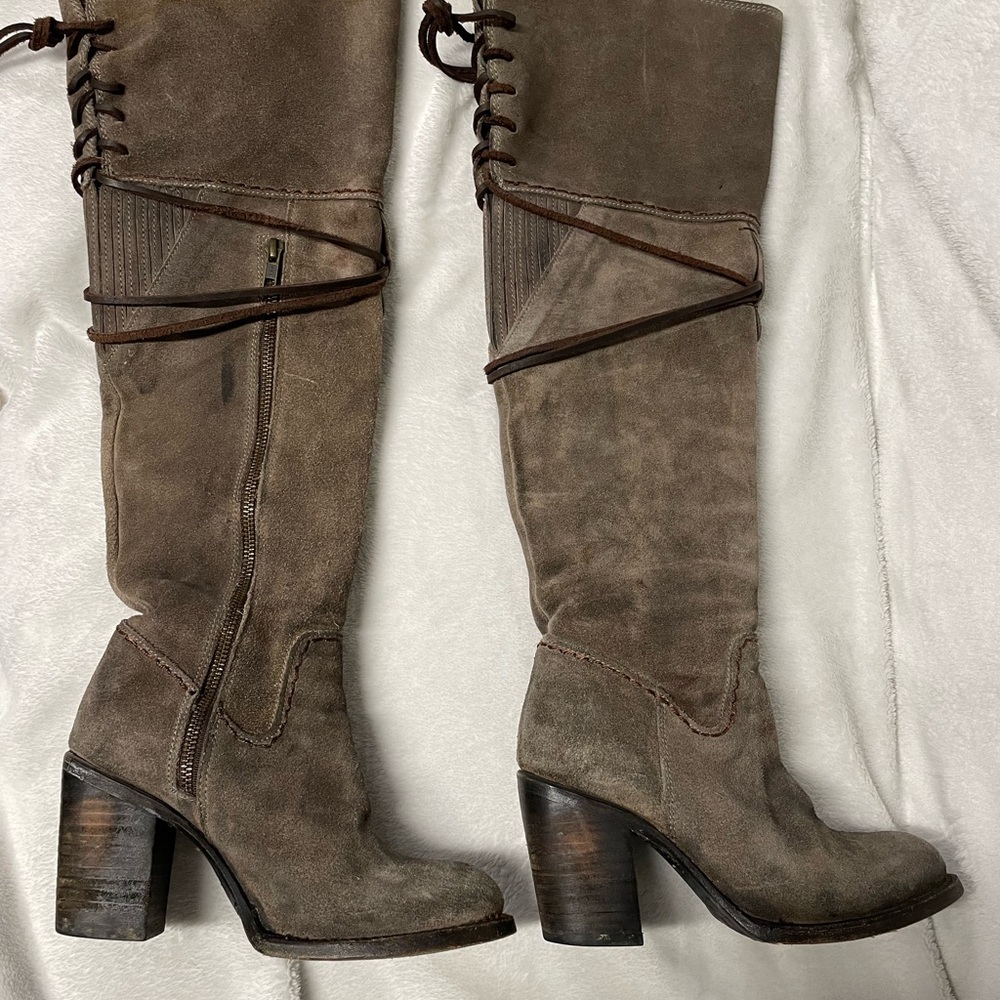 Freebird over the knee boots tan 7m